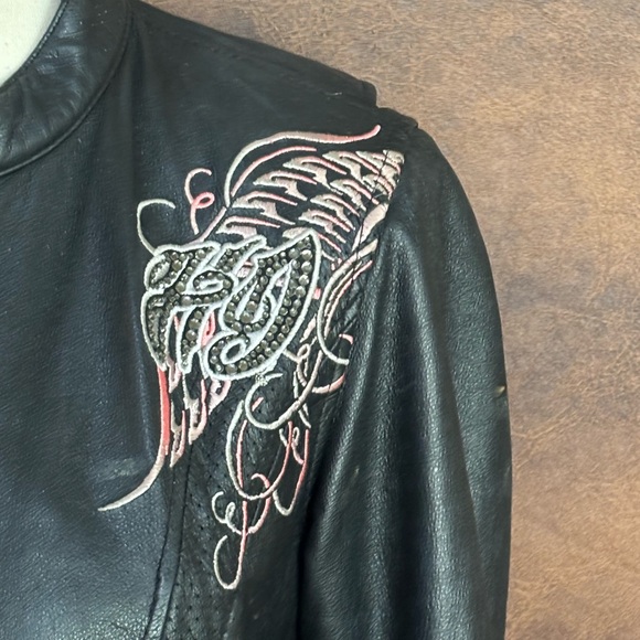 Harley Davidson, black leather jacket - Picture 2 of 7